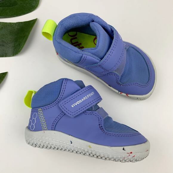 Vivobarefoot Primus Ludo Hi Shoes Blue Sneakers All Weather Kids Size 20 US 5 - Picture 1 of 11